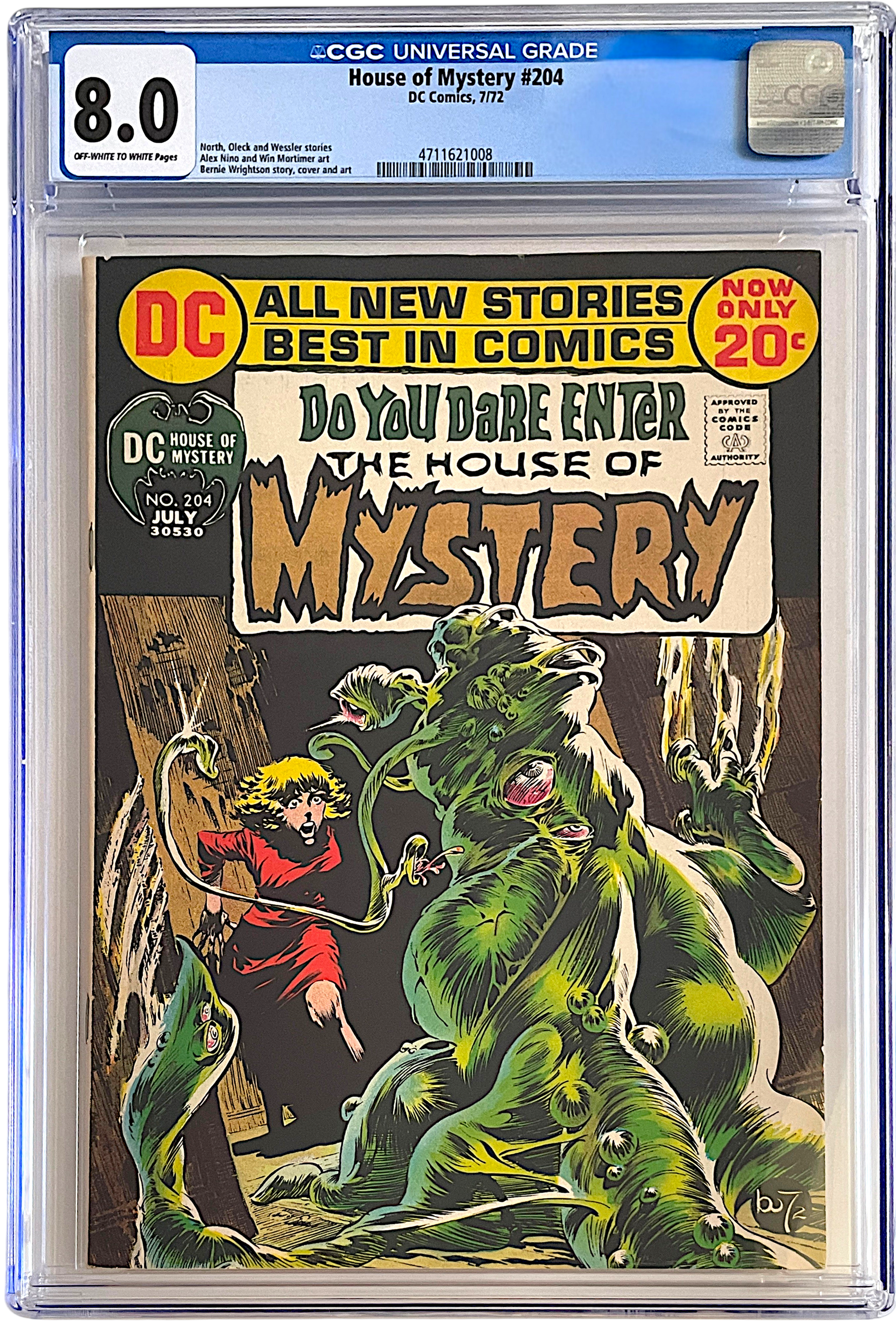 House of Mystery 204 CGC 8.0 OW to WH
