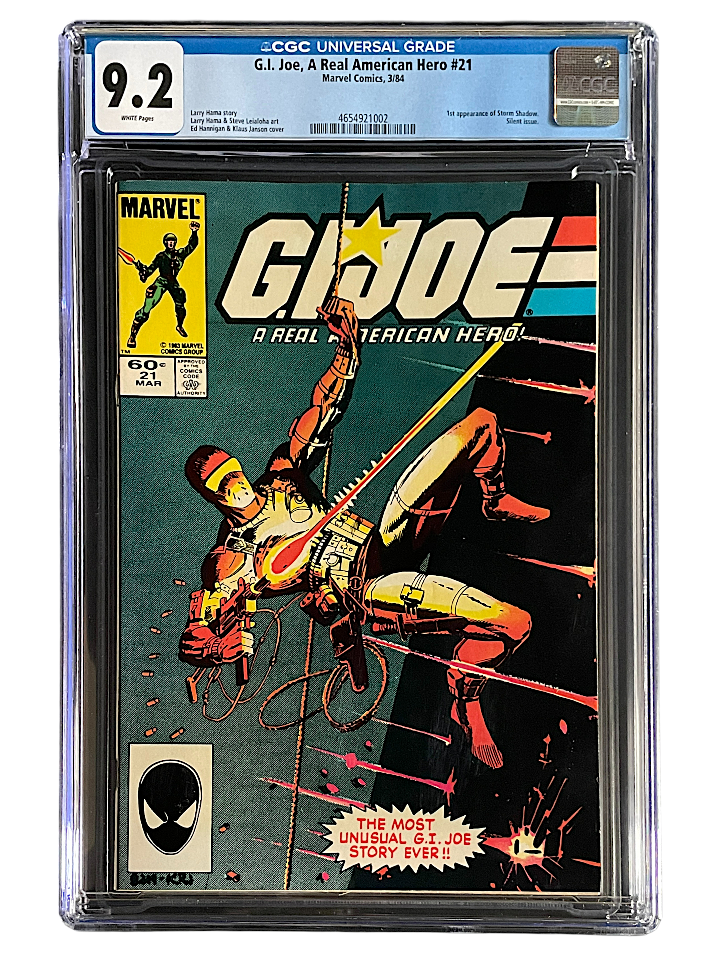 G.I. Joe A Real American Hero 21 1st Print CGC 9.2 WH