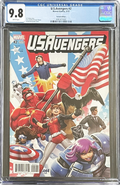 U.S. Avengers 2 CGC 9.8 WH Nakayama DNA 1:25 Variant