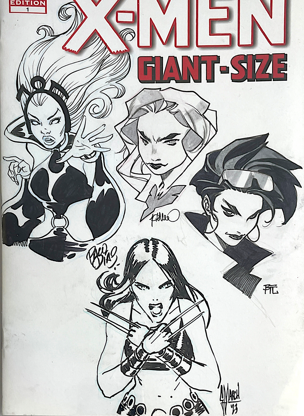 Thumbnail: X-Men Giant-Size 1 Blank Cover CGC SS 9.4 WH Sketch & Signed by 8 Artist