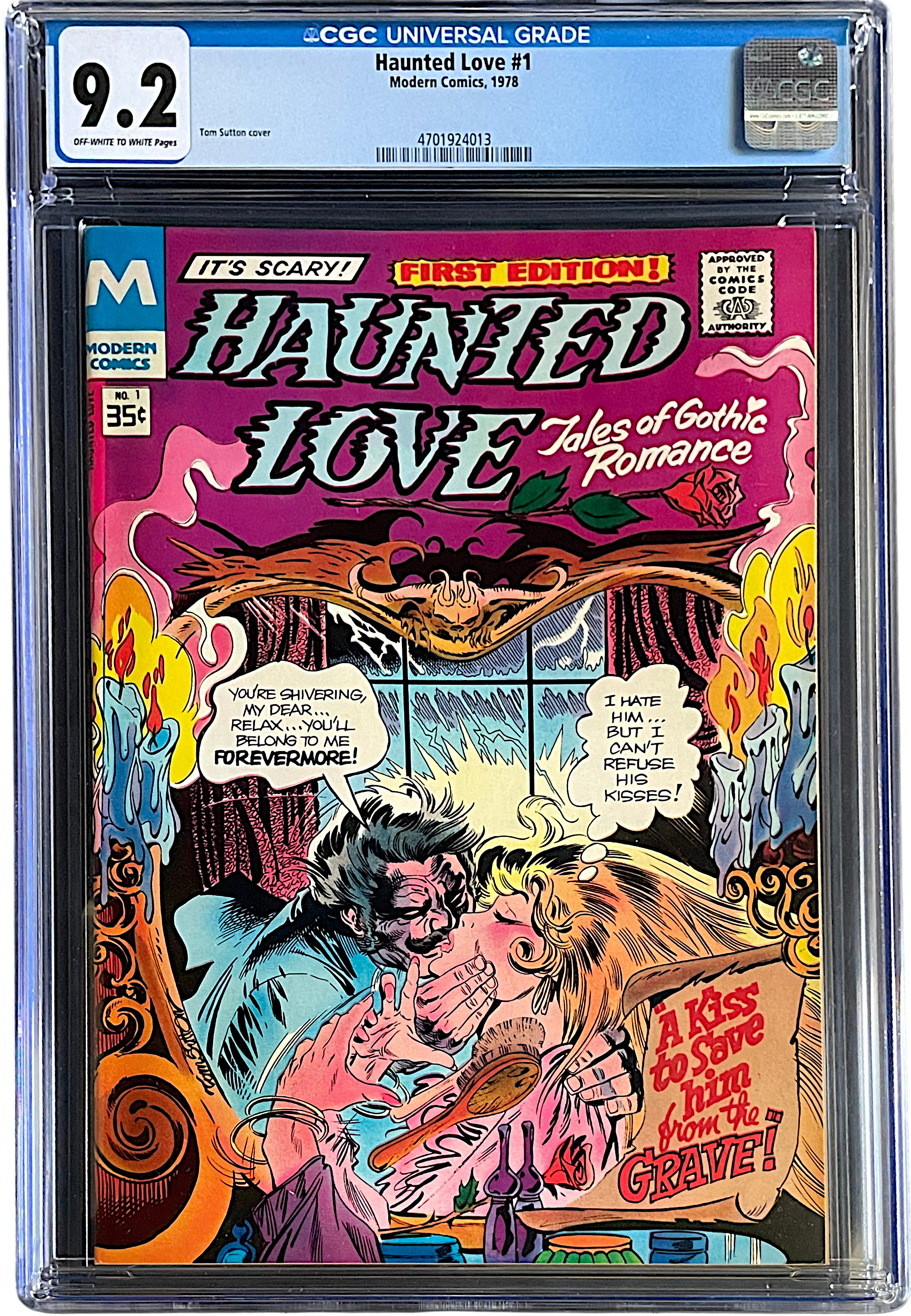Haunted Love 1 CGC 9.2 OW to WH