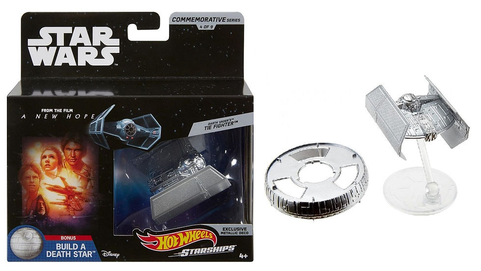 Hot Wheels Star Wars Commemorative Series Darth Vader's Tie Fighter Starship