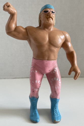 1986 Pre-Owned Rare Hulk Hogan Pink Pants and Glasses Figure By