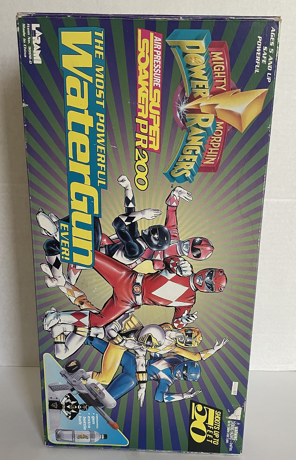 Thumbnail: 1994 Mighty Morphin Power Rangers Super Soaker PR200 Black Ranger [Used]