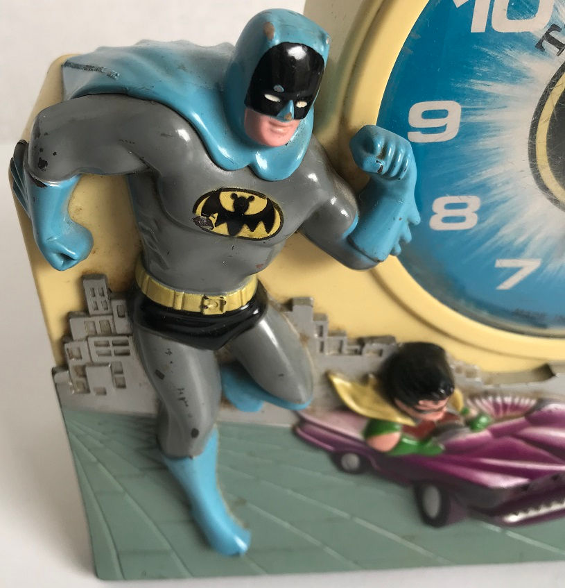 Thumbnail: 1974 Vtg. Batman And Robin Clock By Janex [Missing Battery Lid, Not Working]