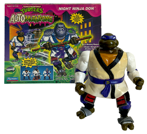 Vintage TMNT Auto Mutations Night Ninja Don Figure 1993 Japanese
