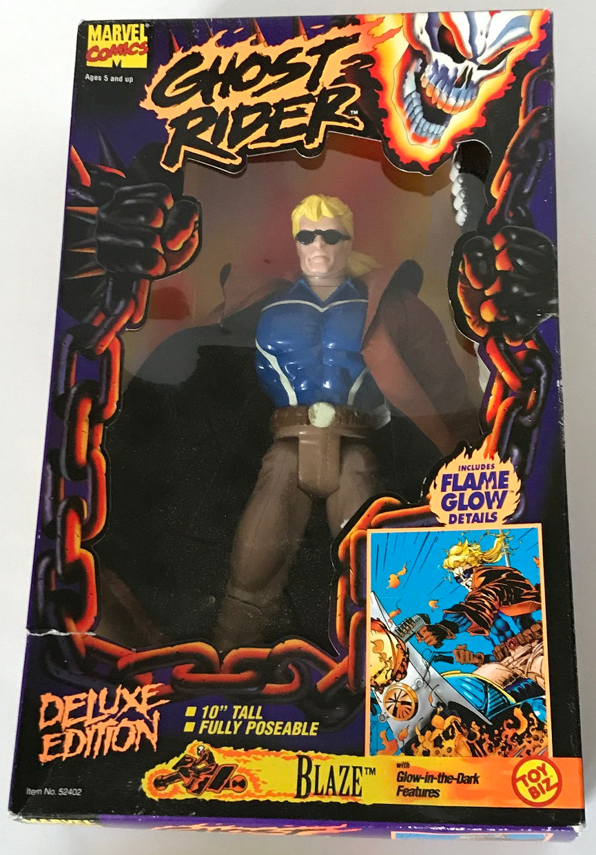 Thumbnail: 1995 Marvel Comics Ghost Rider 10 inch Blaze Deluxe Edition By Toy Biz.