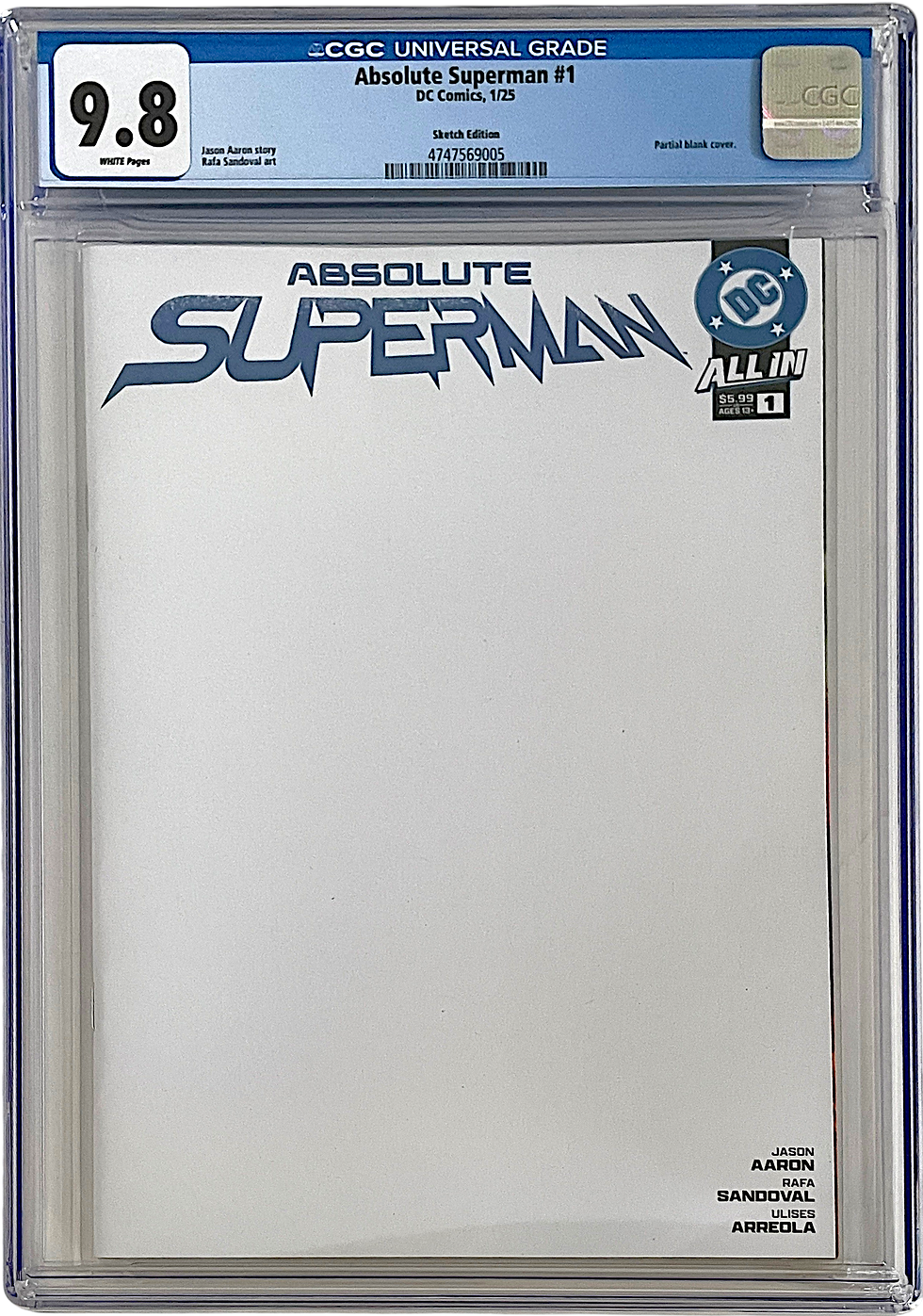 Thumbnail: Absolute Superman 1 Blank Variant CGC 9.8 WH 1st Print