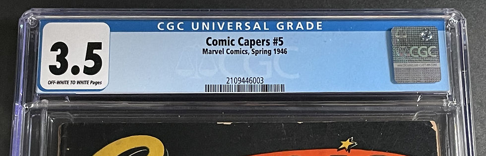 Thumbnail: Comic Capers 5 CGC 3.5 Off-WH To WH