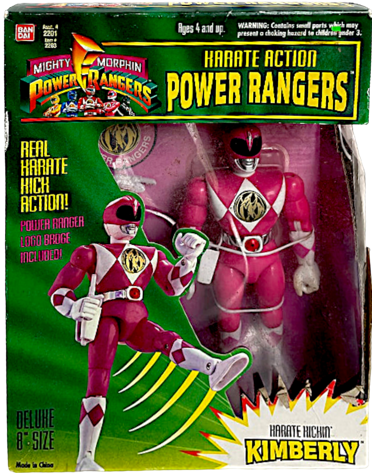 1994 Karate Action Power Rangers 8" Pink Ranger Kimberly Set