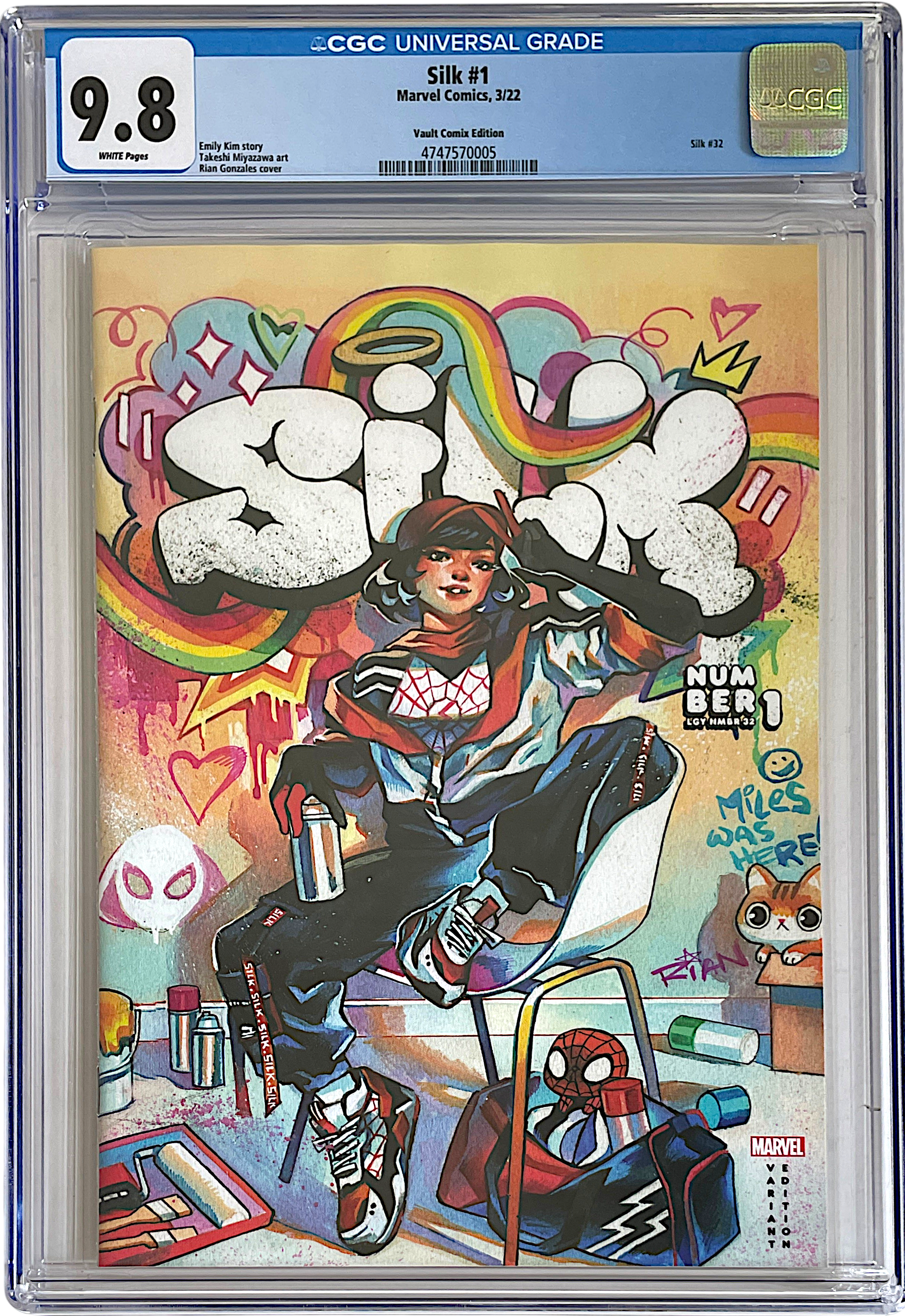 Silk 1 Vault Comix Rian Gonzalez CGC 9.8 WH