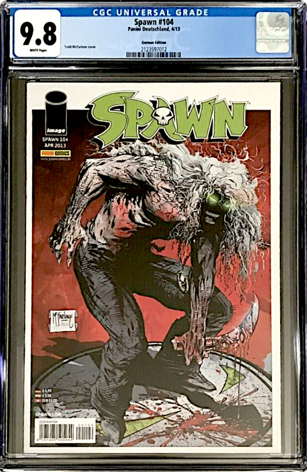 Spawn 104 CGC 9.8 WH German Edition