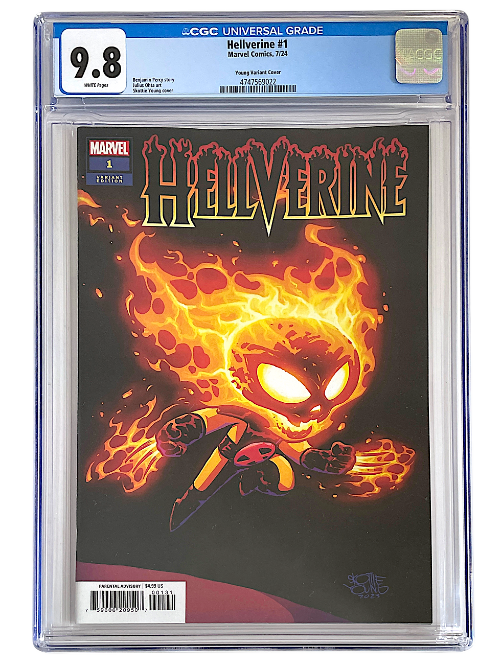Thumbnail: Hellverine 1 Skottie Young Variant Cover CGC 9.8 WH 2024