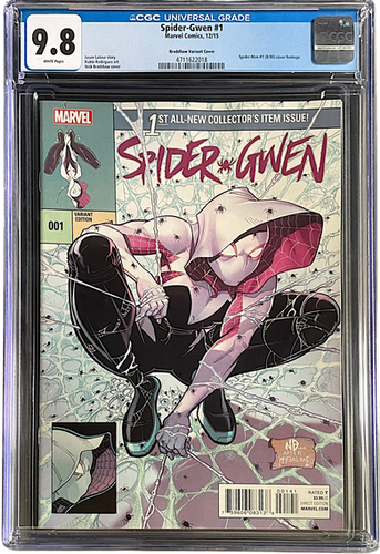 Spider-Gwen 1 Bradshaw Variant Cover CGC 9.8 WH | VTG. COMICS AND TOYS