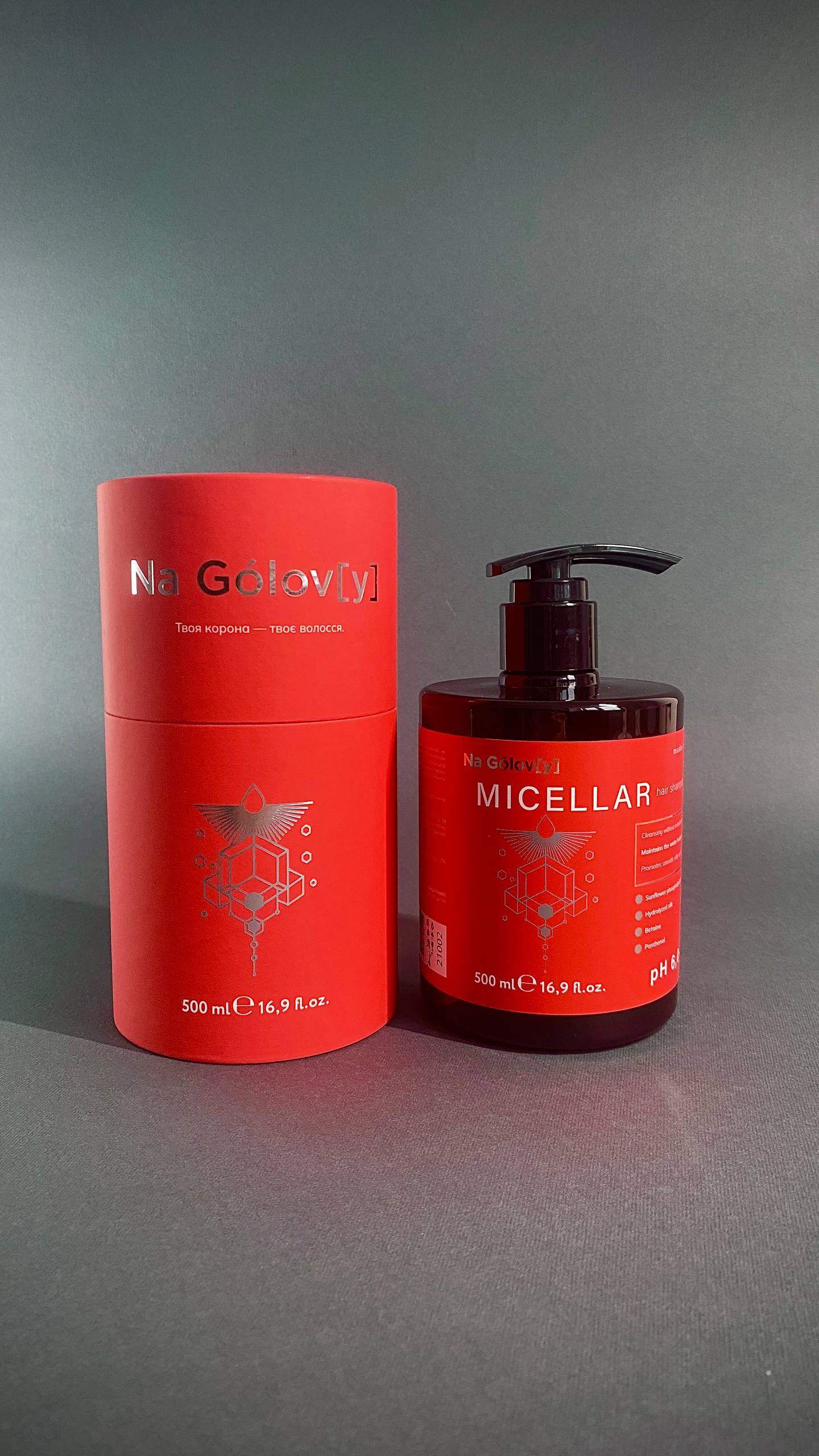 Міцелярний шампунь для волосся, 500 мл