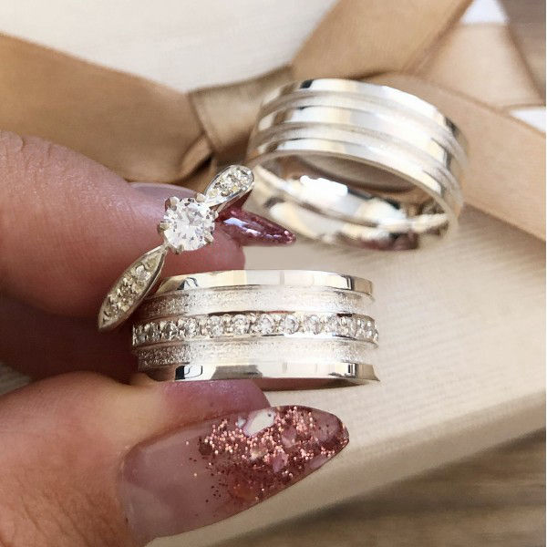 Alianças Londres ♥ Namoro e Compromisso Prata 950