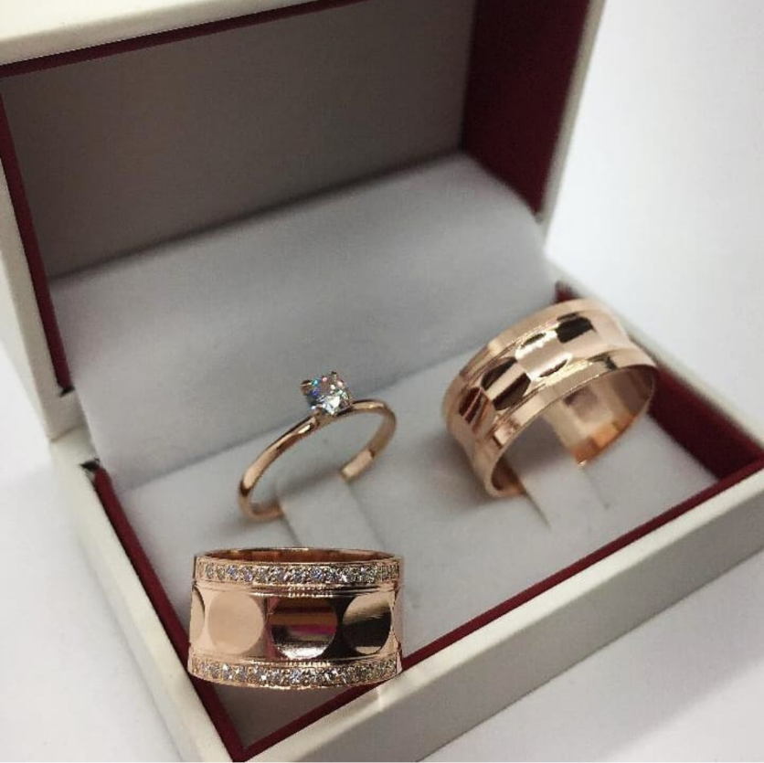 Alianças Rússia ♥ Noivado e Casamento Rose Gold