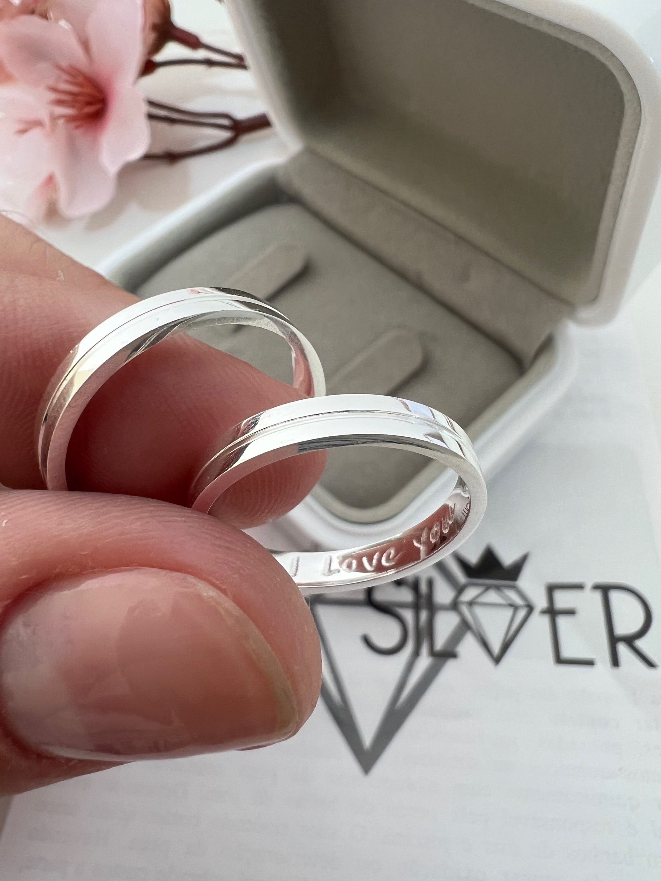 Alianças 4mm Lyza ♥ Namoro e Compromisso Prata 950