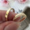 Miniatura: Alianças 3mm Cartum ♥  Dourado
