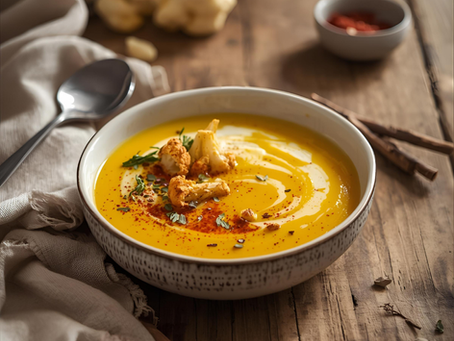 BLOEMKOOLSOEP MET PAPRIKA EN KURKUMA