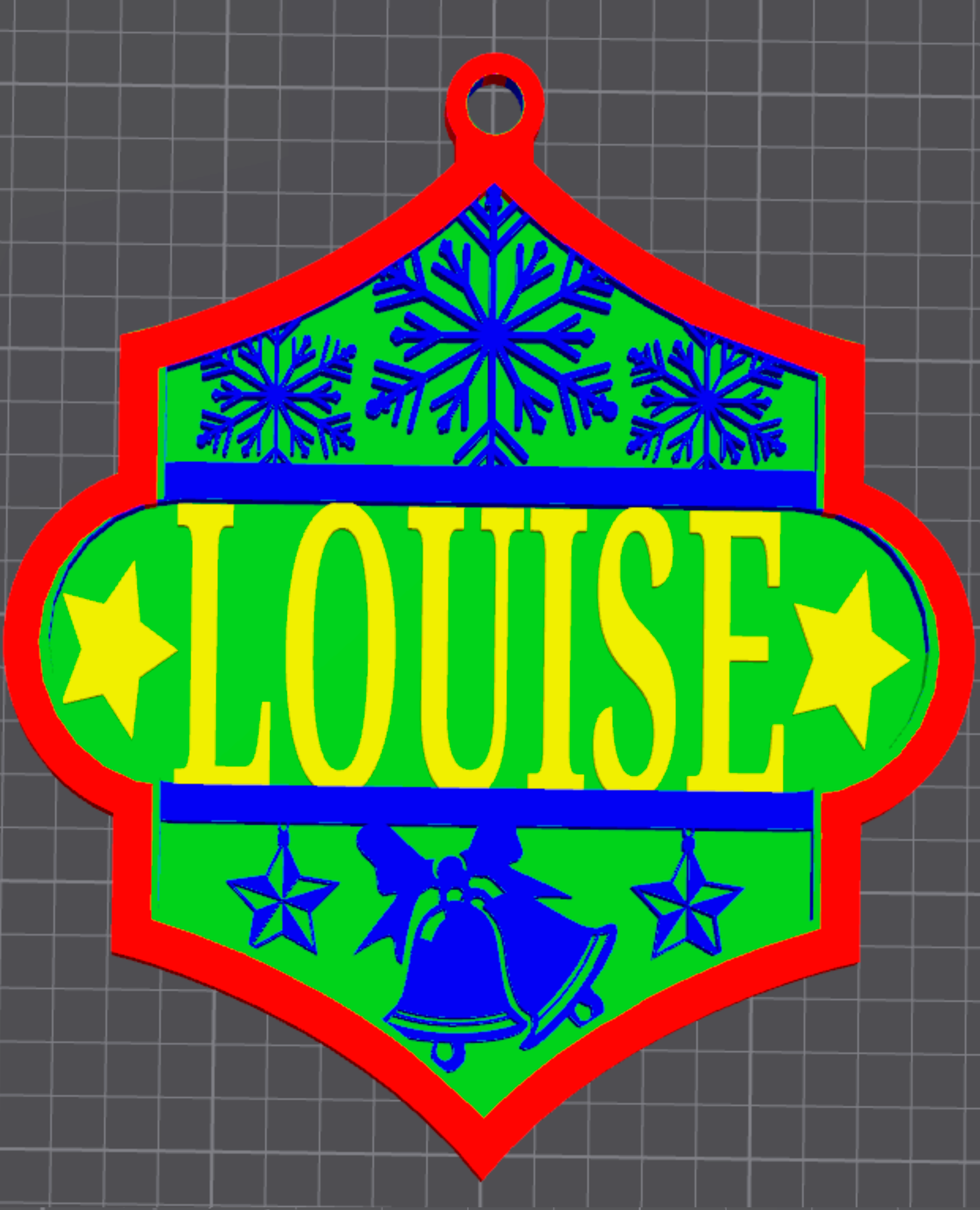 3D Printed Christmas Personalised Winter Keepsake Name Plaque