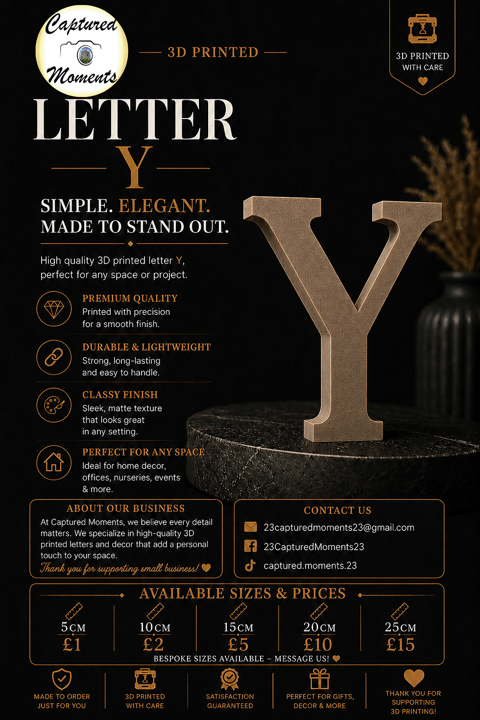 Thumbnail: 3D Printed Letter Capitals- Multilanguage Font