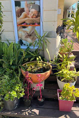 Peaceful entry at massage shop