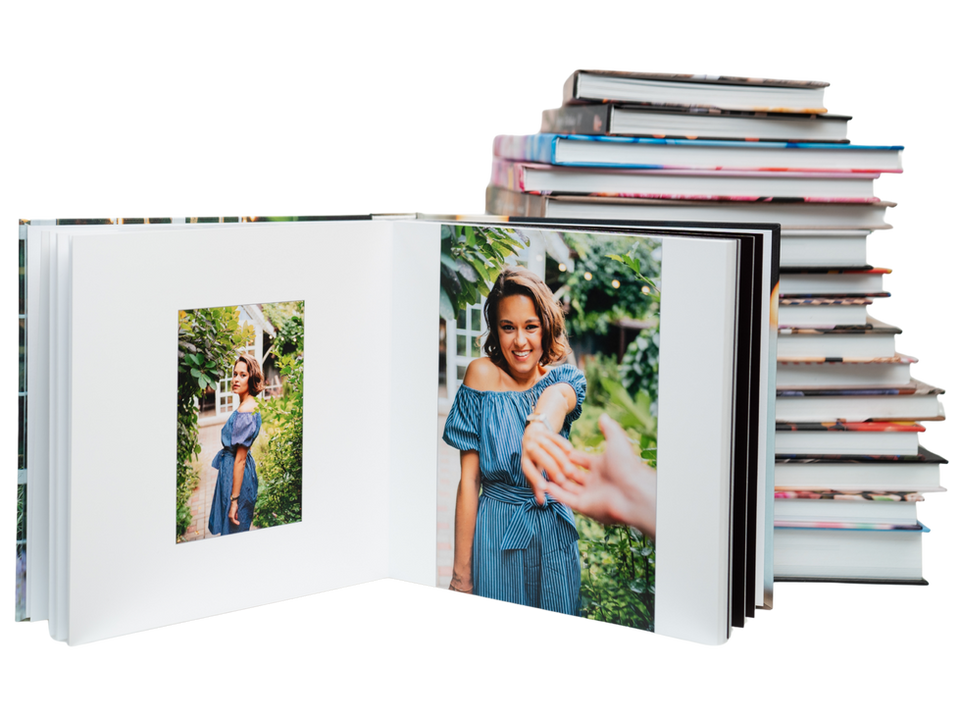 Personalized photo book displaying cherished family moments.