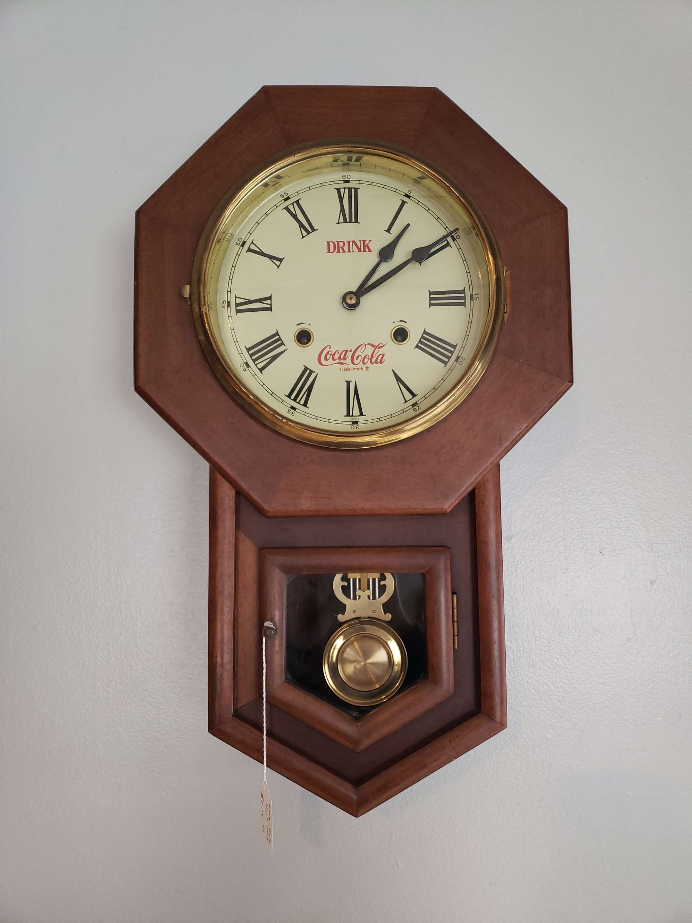 Coca cola short drop clock 