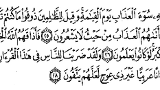 {قُرآنًا عَرَبِيًّا غَيْرَ ذِي عِوَجٍ لَّعَلَّهُمْ يَتَّقُونَ} سورة الزمر(28)