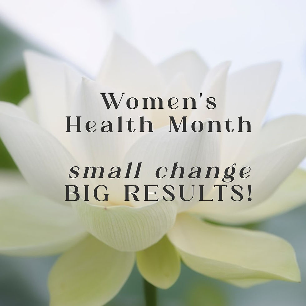 WOMEN’S HEALTH MONTH CALLS FOR A DIFFERENT CONVERSATION -  THE small change CONVERSATION  