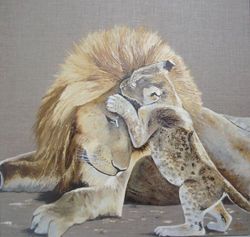 "Un gros câlin" - 70 X 70 cm