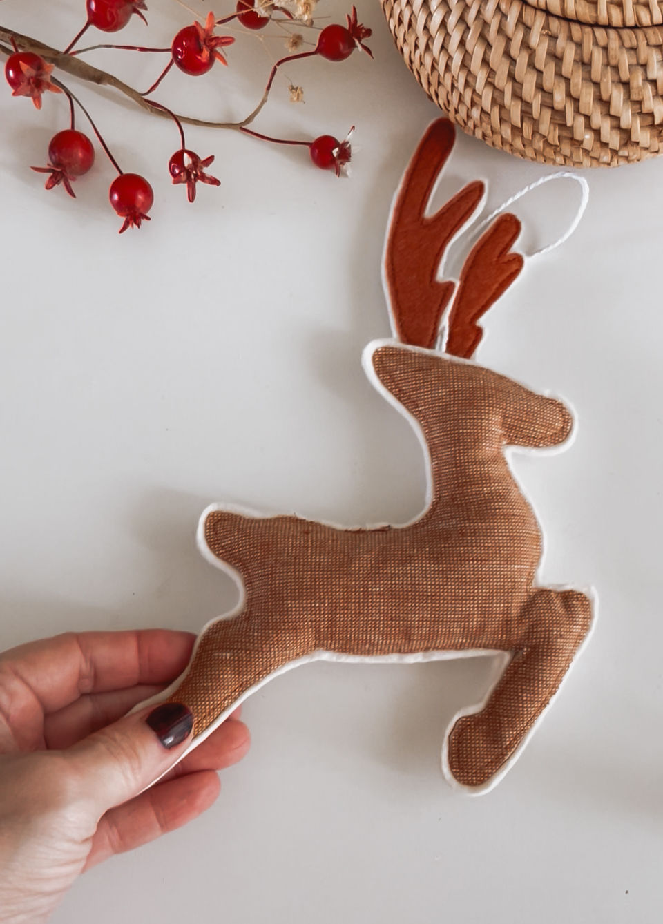 PDF REINDEER Ornament/Garland Pattern & Tutorial Instant Download