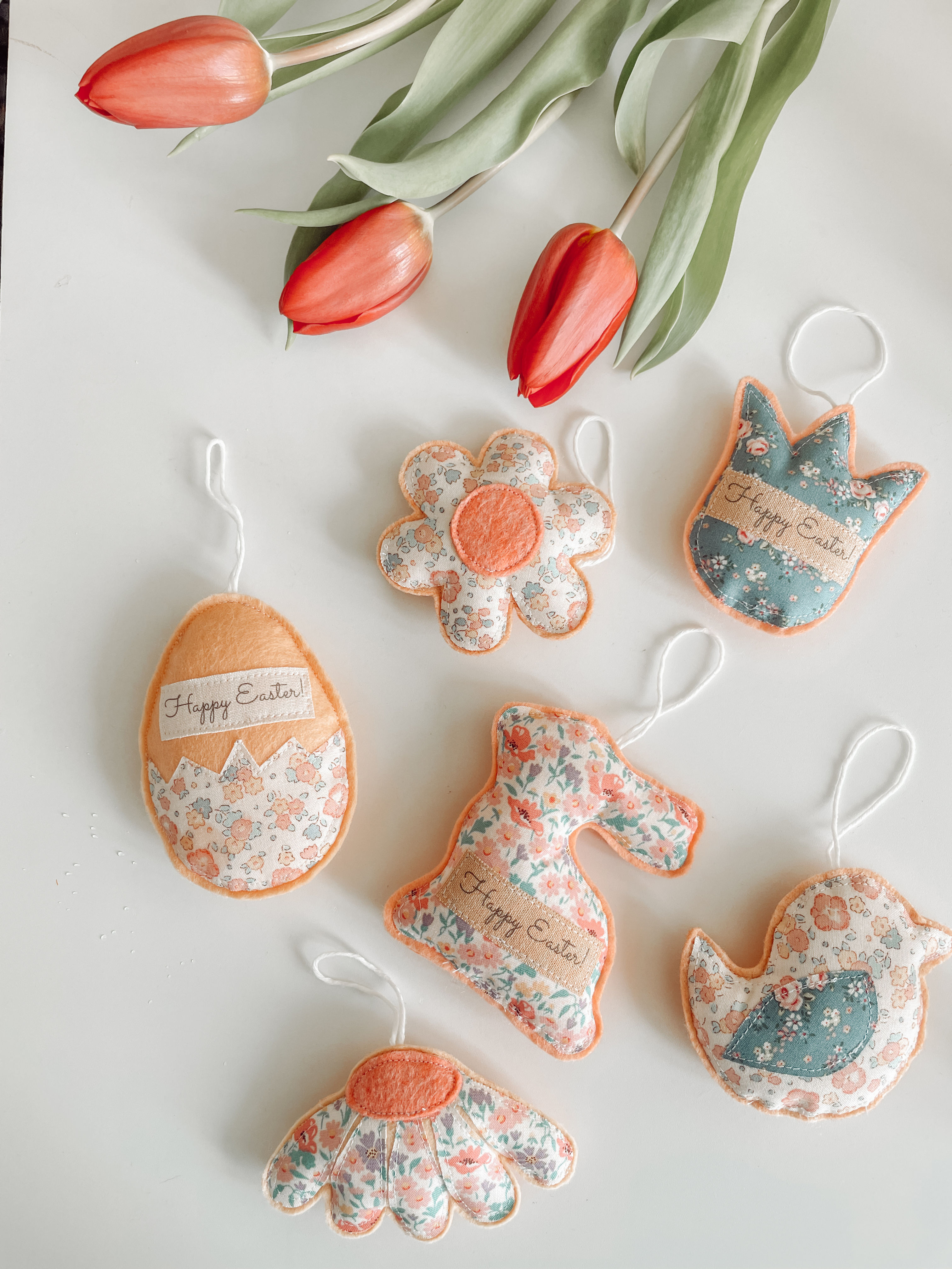 6 Pcs EASTER/SPRING Hanging Decorations Tutorial And Pattern