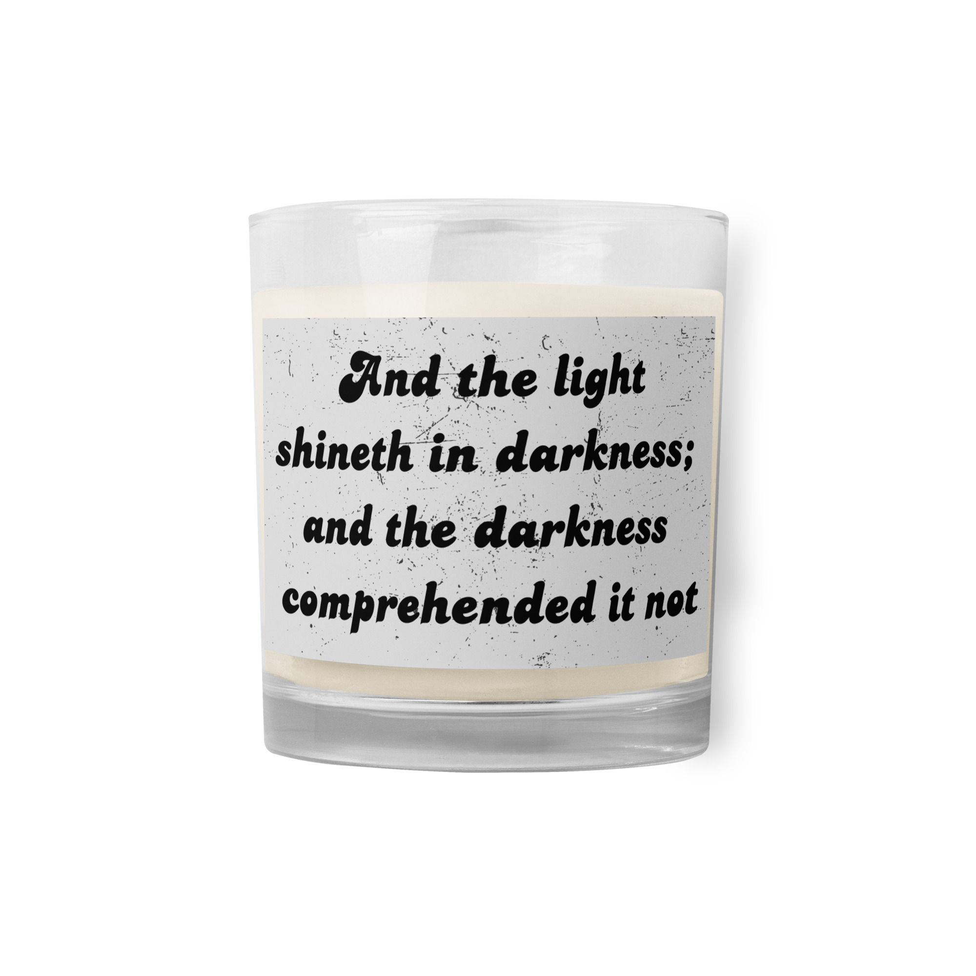 Glass jar soy wax candle