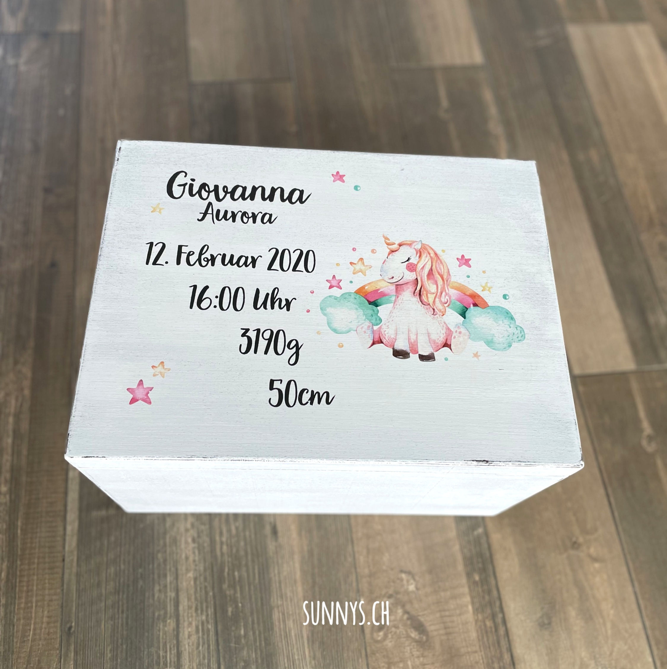 Erinnerungsbox EINHORN auf Wolke