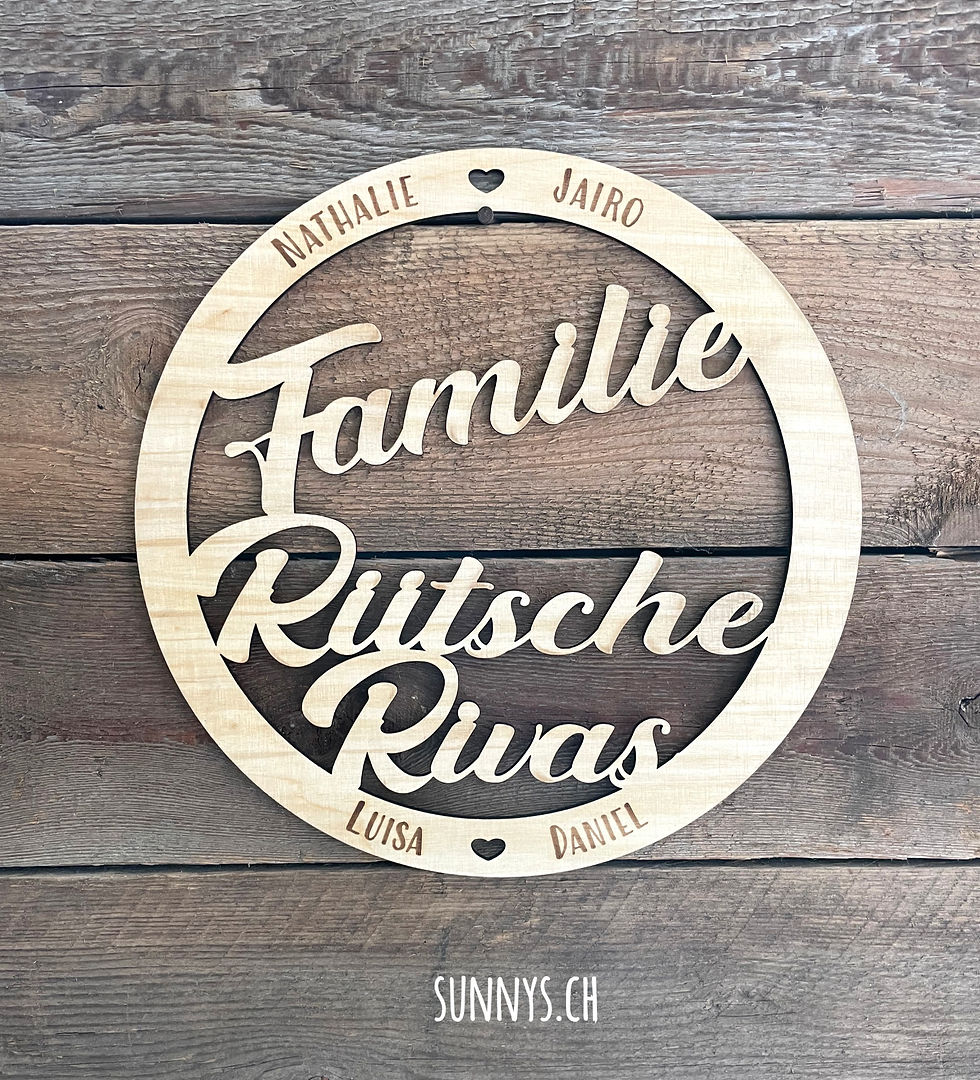 Familienschild RUND/HEXA