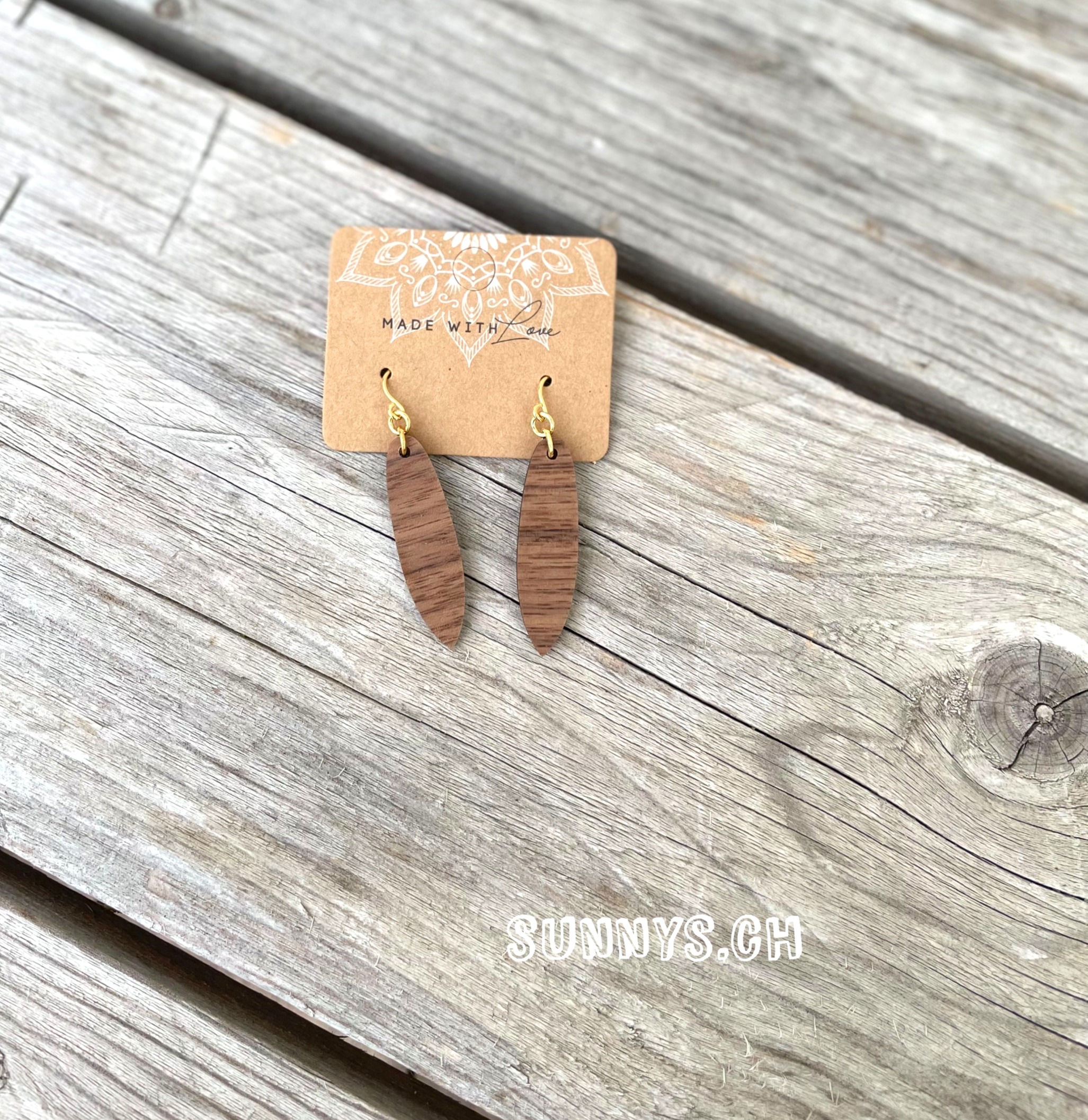 Holz-Ohrring SURF