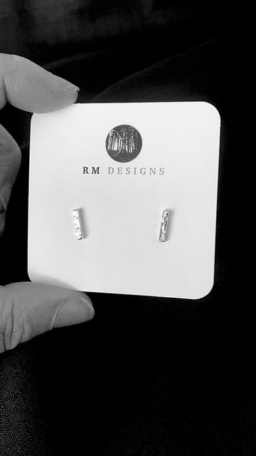 Thumbnail: Small textured stud earrings