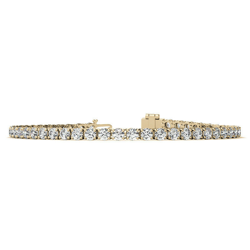 Thumbnail: Moissanite Tennis Bracelet  14K Gold Overlay in White, Yellow or Rose Gold