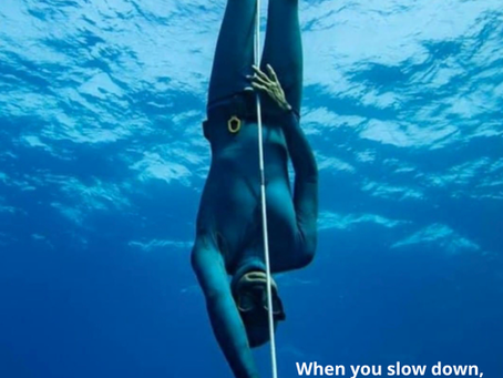 When you slow down, something happens.