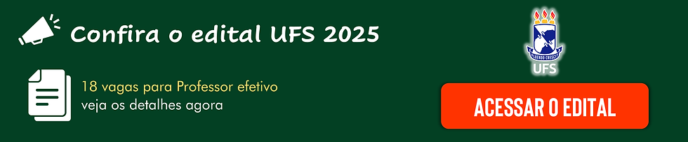 Edital do Concurso docente UFS 2025