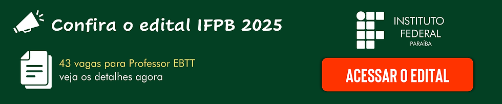 Edital do Concurso docente IFPB 2025
