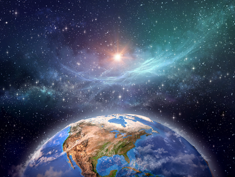 Planeta Terra vista do espaço