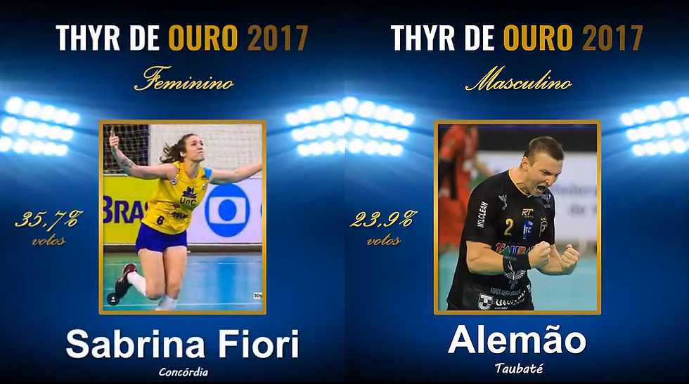 Vencedores do Thyr de Ouro 2017 (arte Motus Handebol)