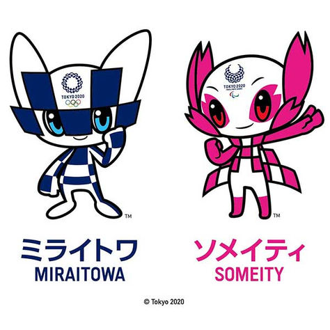 Mascotes dos Jogos de Tóquio fazem aniversário