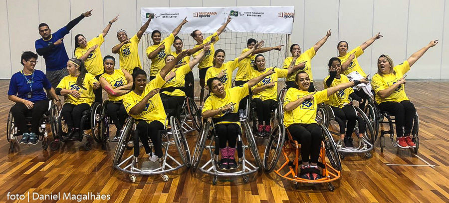 Seleção Brasileira Feminina na fase de treinamento no Centro Paralímpico em São Paulo (SP)