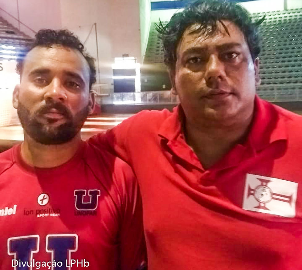 Osvaldo Silva e Carlos Aguiar, árbitros do jogo. (foto divulgação LPHb)