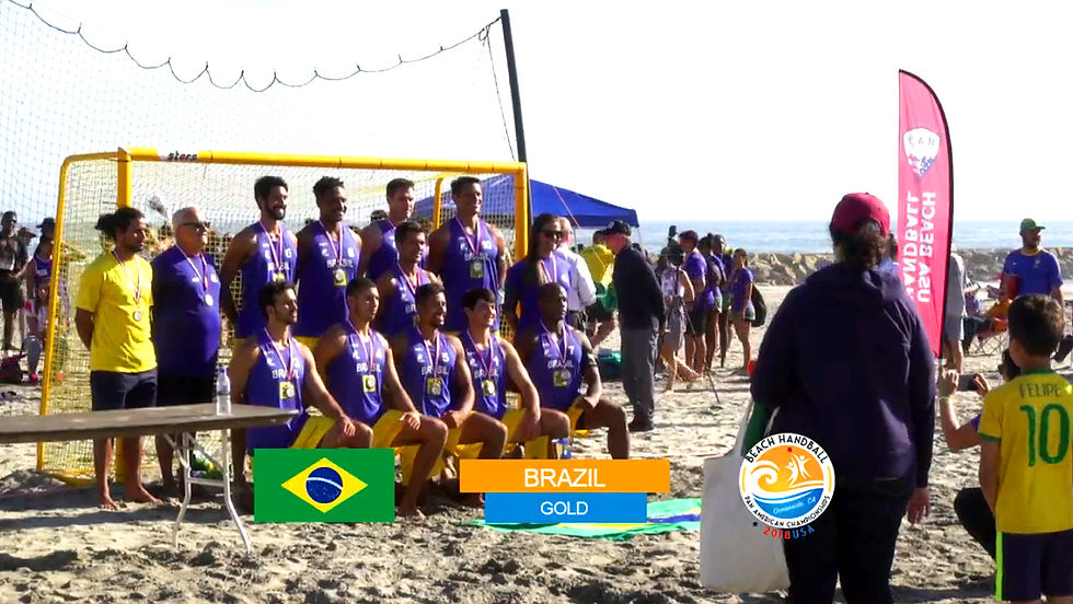 Seleção Brasileira Masculina de Handebol de Areia (foto reprodução do eventol)