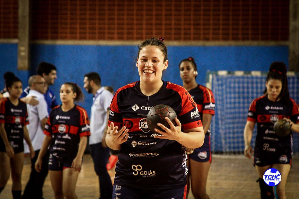 Amanda Souza, jogadora da Força Atlética, de Goiás. (arquivo Tchê Esportes)